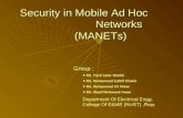 Security in Mobile Ad Hoc Networks (MANETs)