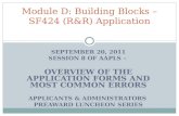 Module D: Building Blocks – SF424 (R&R) Application