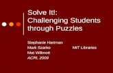Solve It!: Challenging Students through Puzzles