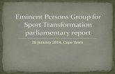 Eminent Persons Group for Sport Transformation  parliamentary report