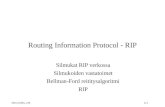 Routing Information Protocol - RIP