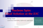 Nucleon Spin:  Final Solution at the EIC