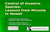 Control of Invasive Species:  Lessons from Miconia in Hawaii