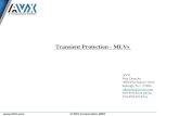 Transient Protection - MLVs