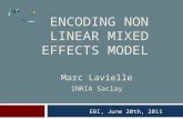 ENCODING NON LINEAR MIXED EFFECTS MODEL