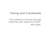 Timing and Constraints