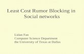 Least Cost Rumor Blocking in  Social networks
