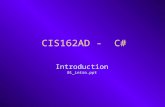CIS162AD -  C#