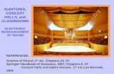 AUDITORIA, CONCERT HALLS, and CLASSROOMS ELECTRONIC REINFORCEMENT OF SOUND
