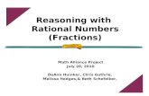 Reasoning with  Rational Numbers (Fractions)