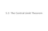 5.3  The Central Limit Theorem