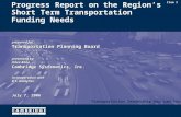 Progress Report on the Region’s Short Term Transportation Funding Needs