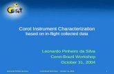 Corot Instrument Characterization based on in-flight collected data