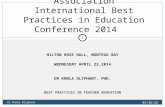Jamaica Teachers’ Association International Best Practices in Education Conference 2014
