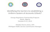 Identifying the barriers to establishing a Uniform System of Accounts (USoA)?