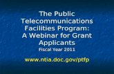 The Public Telecommunications Facilities Program: A Webinar for Grant Applicants