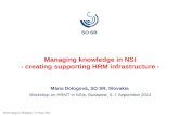 Managing knowledge in NSI - creating supporting HRM infrastructure -