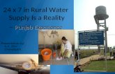 24 x 7 in Rural Water Supply Is a Reality  –  Punjab Experience