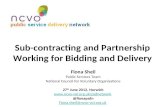 Sub-contracting and Partnership Working for Bidding and Delivery