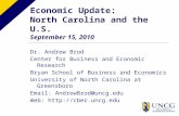 Economic Update: North Carolina and the U.S. September 15, 2010