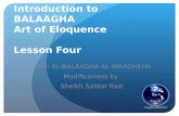 Introduction to BALAAGHA  Art of Eloquence Lesson Four