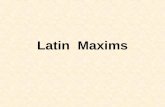 Latin  Maxims