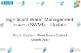 Significant Water Management Issues (SWMI) – Update