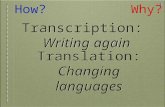 Translation:  Changing languages