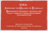 Warwick University Institute of Advanced Study Incubation Award