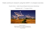 Radio continuum research using the GMRT: A compact overview