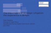 The Importance of Strategic Litigation: the experience in Britain