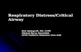 Respiratory Distress/Critical  Airway