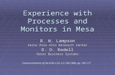 Experience with Processes and Monitors in Mesa