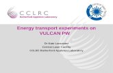 Energy transport experiments on VULCAN PW