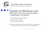 Update on Medicare Law:  Review of Current and Pending Legislation and Rules