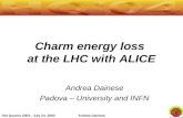 Charm energy loss  at the LHC with ALICE