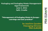 “Management of Packaging Waste in Europe – Learnings and best practices”