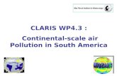 CLARIS WP4.3 :  Continental-scale air Pollution in South America