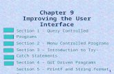 Chapter 9 Improving the User Interface
