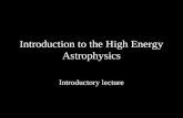 Introduction  to the High  Energy Astrophysics