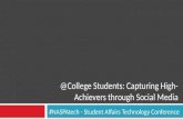 @College Students: Capturing High-Achievers through Social Media