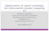 Application of upper ontology for information model mapping