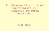 8. Microarchitecture of Superscalars (6) Register renaming