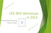 CEE NPO Workshops in 2014