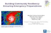Building Community Resiliency:  Ensuring Emergency Preparedness