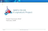 NMFS FIS ER E-signature Project
