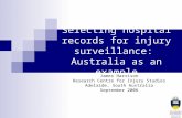 Selecting hospital records for injury surveillance:  Australia as an example