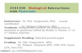 2141350    Biological  Interactions with  Materials