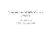 Computational Skills Course week 1