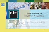New Trends in Investor Relations
